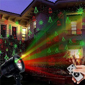 Christmas Laser Lights,Projector Lights Landscape Spotlight Red &Green Star Show